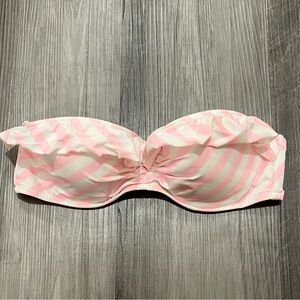 Victoria's Secret Pink and White Bandeau Bikini top 34B